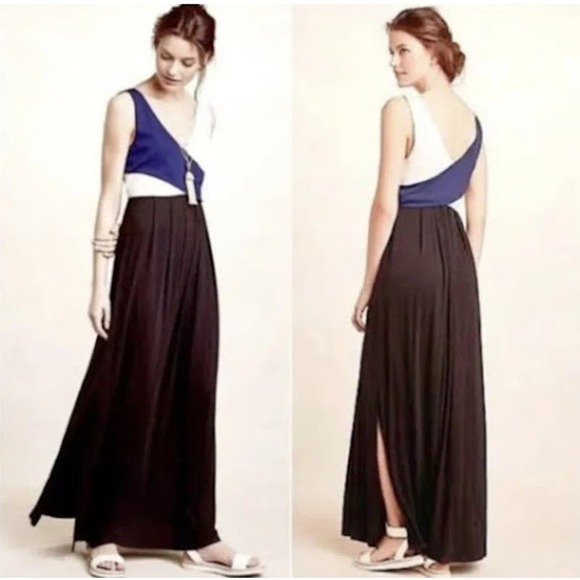 Maeve by Anthropologie Dresses & Skirts - Anthropologie - Maeve- Blue, cream, and black maxi dress- size medium